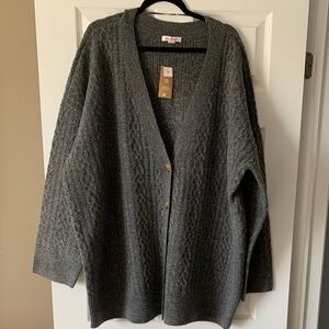 NWT Joe Fresh Charcoal Women's Cardigan